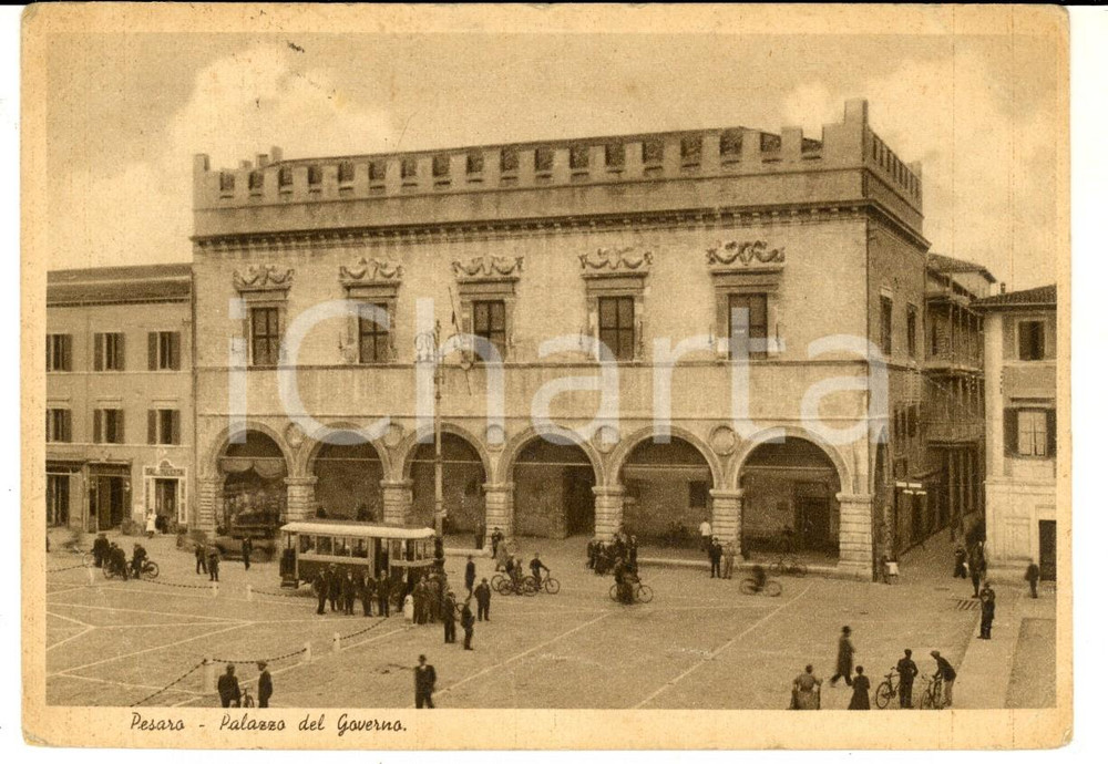 Cartolina originale da collezione 1939 PESARO Palazzo del Governo *Cartolina ad Anna Maria BIANCHI JANETTI FG 1
