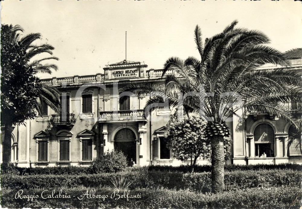 Cartolina originale da collezione 1953 REGGIO CALABRIA Veduta dell'Albergo BELFANTI *Cartolina postale FG VG 1