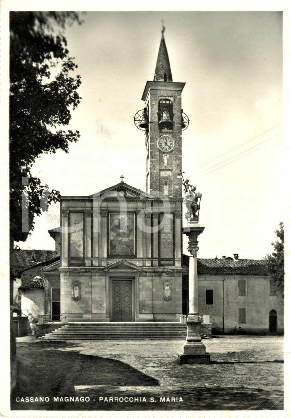 Cartolina originale da collezione 1960 CASSANO MAGNAGO (VA) Veduta Chiesa parrocchiale di SANTA MARIA *FG VG 1