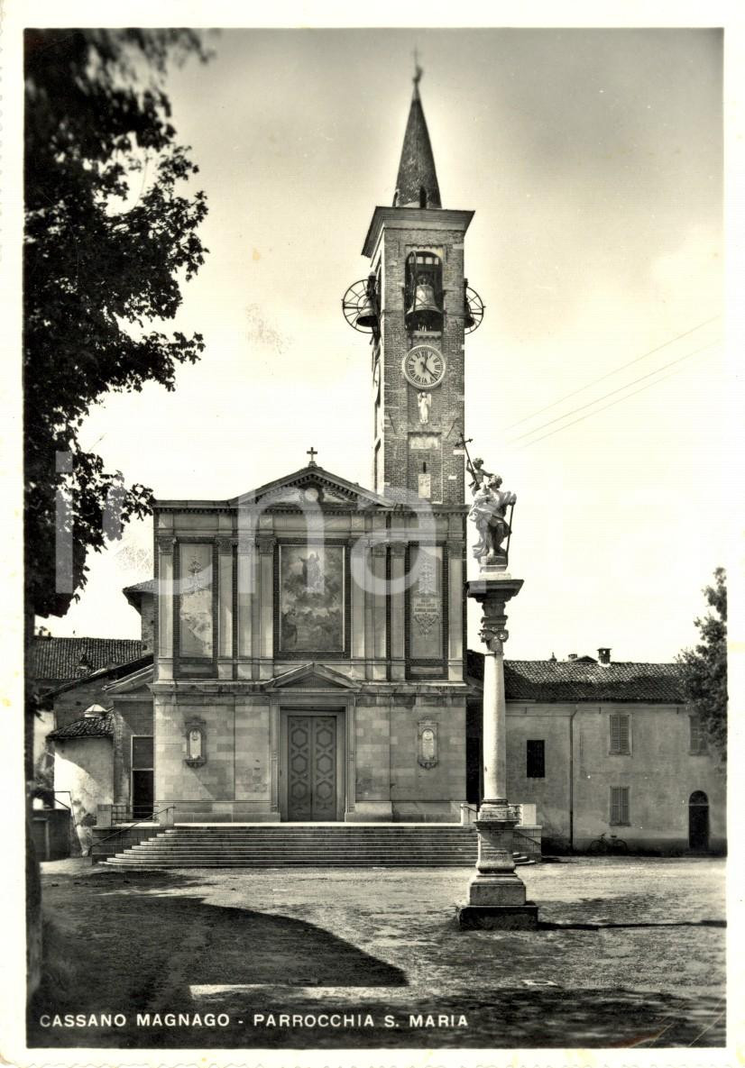 Cartolina originale da collezione 1960 CASSANO MAGNAGO VA Veduta Chiesa parrocchiale di SANTA MARIA FG VG 1