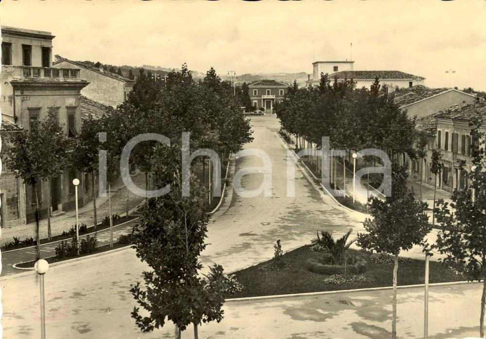 Cartolina originale da collezione 1950 ca FANO PU Veduta di Viale CAIROLI Cartolina postale FP NV 1