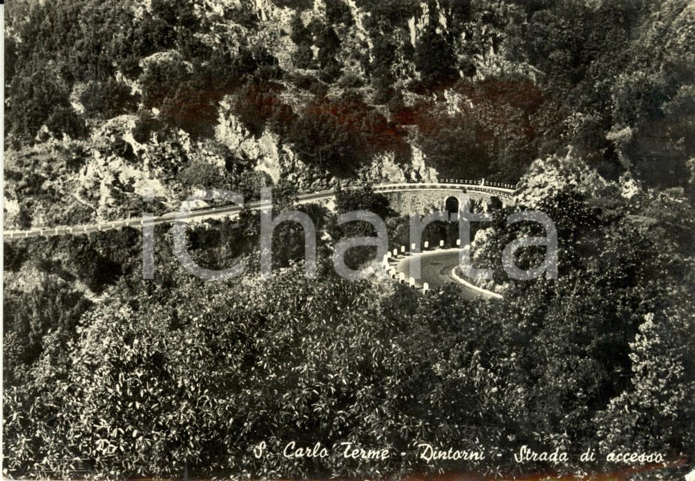 Cartolina originale da collezione 1959 SAN CARLO TERME MS Strada di accesso al paese Cartolina postale FG VG 1