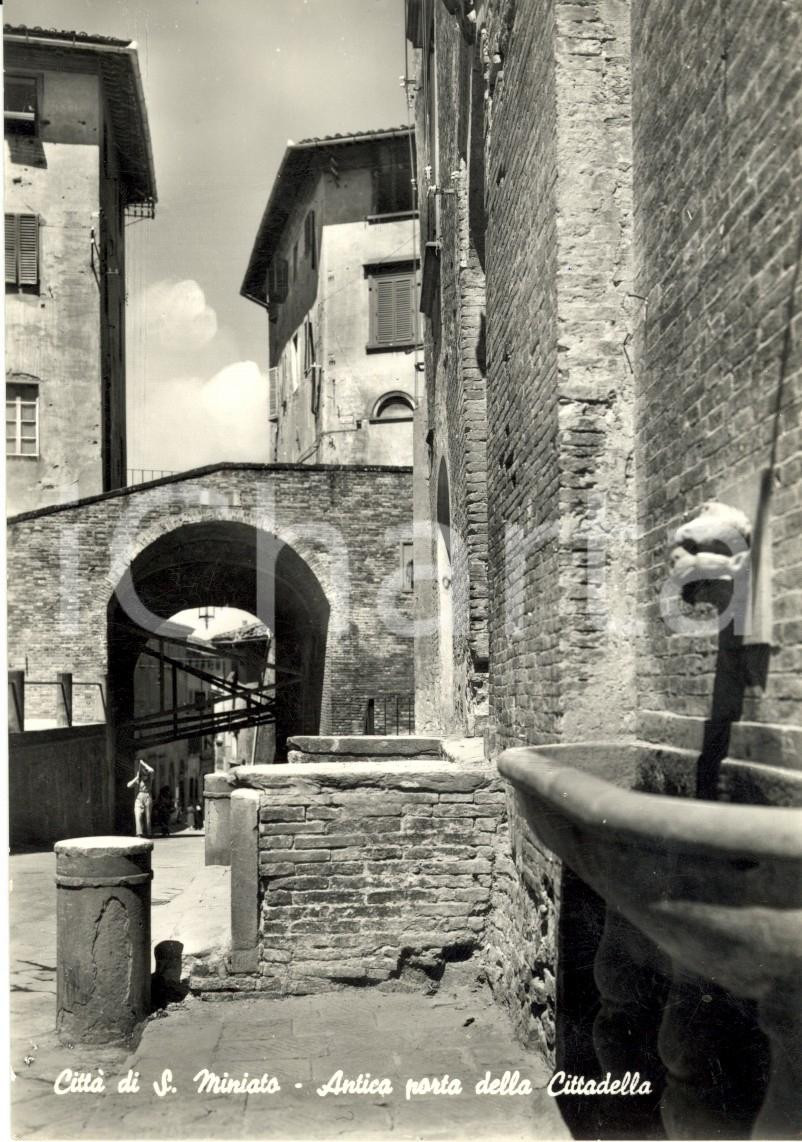 Cartolina originale da collezione 1960 SAN MINIATO PI Veduta dell antica porta della cittadella Cartolina FG VG 1