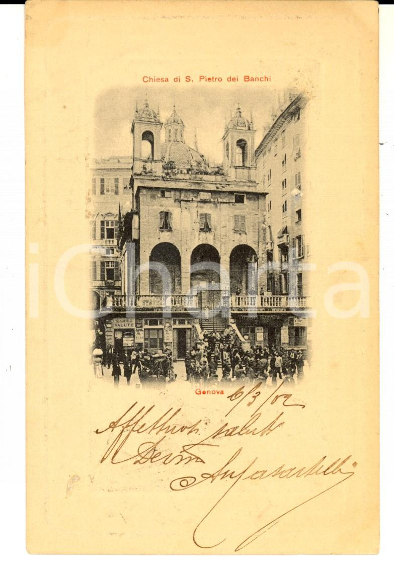 Cartolina originale da collezione 1902 GENOVA S. Pietro Antonio CASARTELLI a Eugenia FRANCALUCCI BOCCABADATI 1