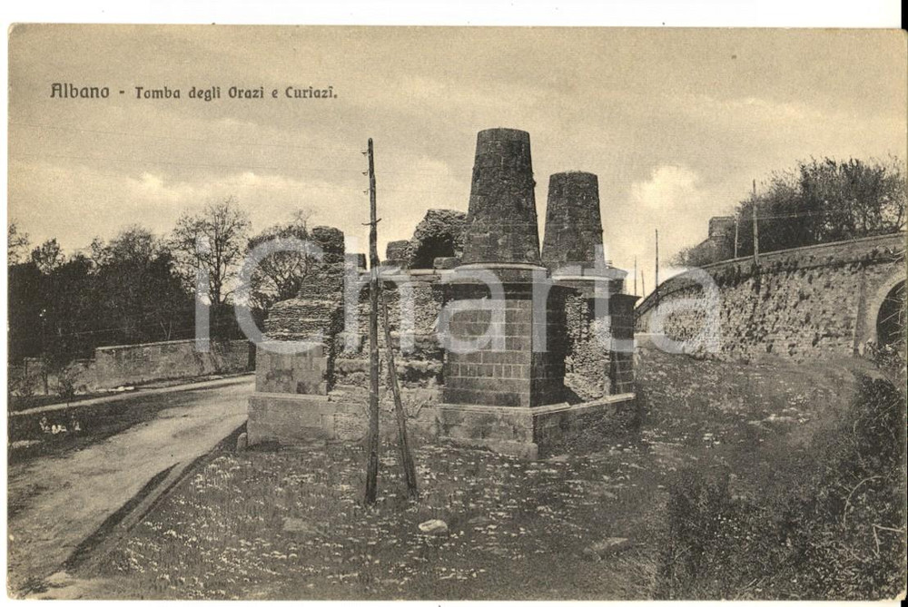 Cartolina originale da collezione 1915 ca ALBANO LAZIALE (RM) Tomba degli Orazi e Curiazi *Cartolina postale FP NV 1