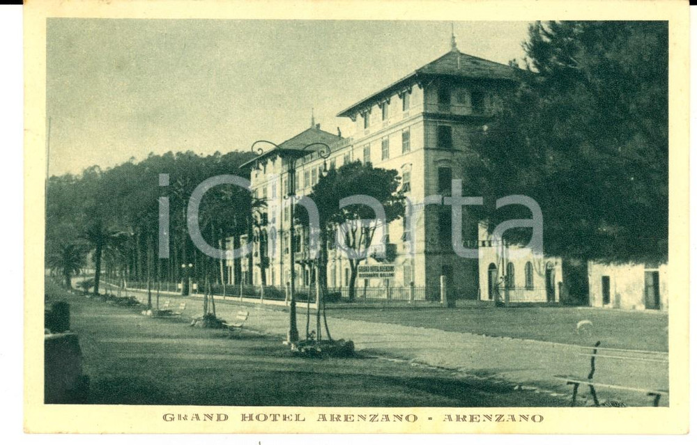 Cartolina originale da collezione 1931 ARENZANO (GE) Veduta del GRAND HOTEL *Cartolina postale FP VG 1