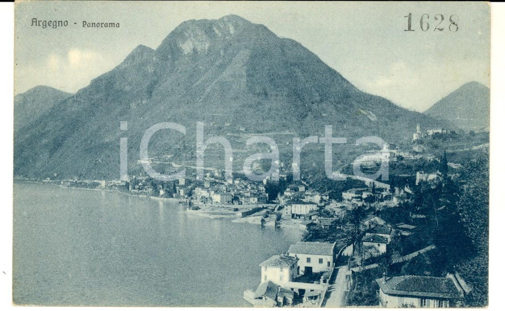 Cartolina originale da collezione 1915 ca ARGEGNO CO Panorama con il lago Cartolina postale FP NV 1