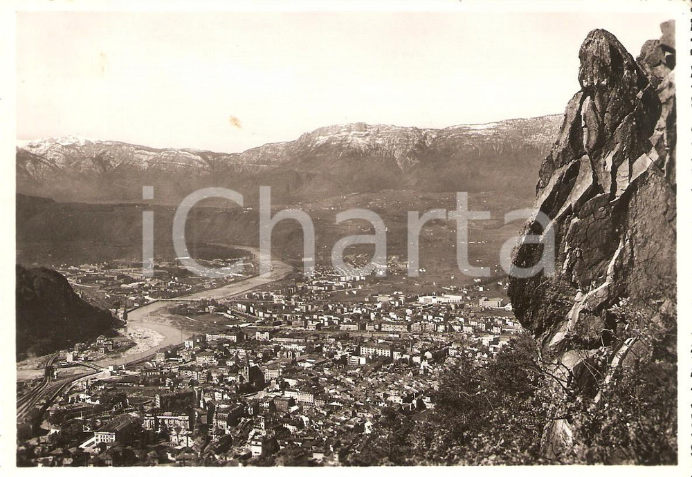 Cartolina originale da collezione 1952 BOLZANO Panorama verso la MENDOLA Cartolina FG VG 1