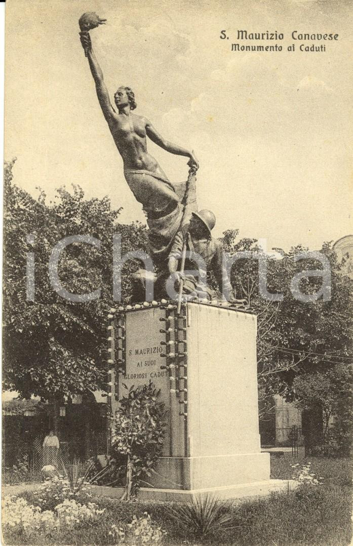 Cartolina originale da collezione 1925 ca SAN MAURIZIO CANAVESE TO Monumento ai Caduti Cartolina FP NV 1