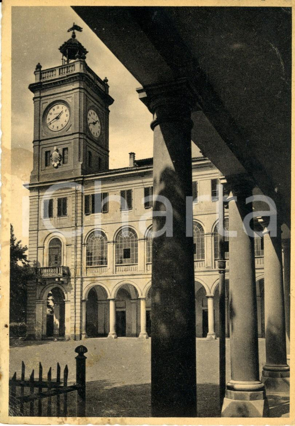 Cartolina originale da collezione 1951 ODERZO (TV) La torre del Collegio BRANDOLINI *Cartolina FG VG 1