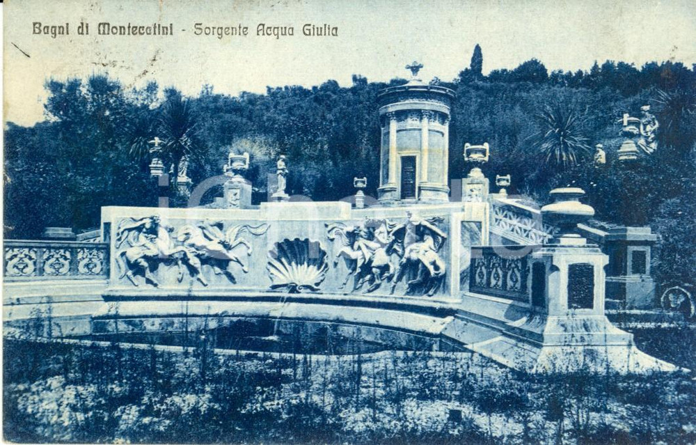 Cartolina originale da collezione 1921 MONTECATINI TERME (PT) Sorgente ACQUA GIULIA *Cartolina FP VG 1