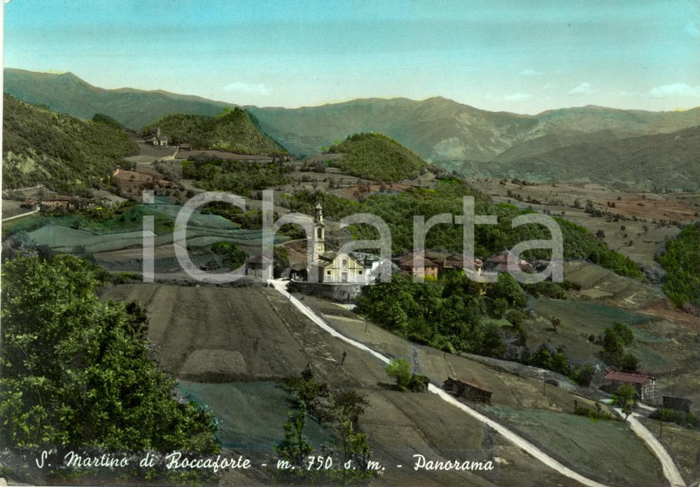 Cartolina originale da collezione 1963 ROCCAFORTE LIGURE (AL) Panorama frazione SAN MARTINO *Cartolina FG VG 1