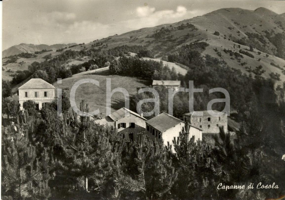 Cartolina originale da collezione 1955 CABELLA LIGURE AL Veduta frazione CAPANNE DI COSOLA Cartolina FG VG 1