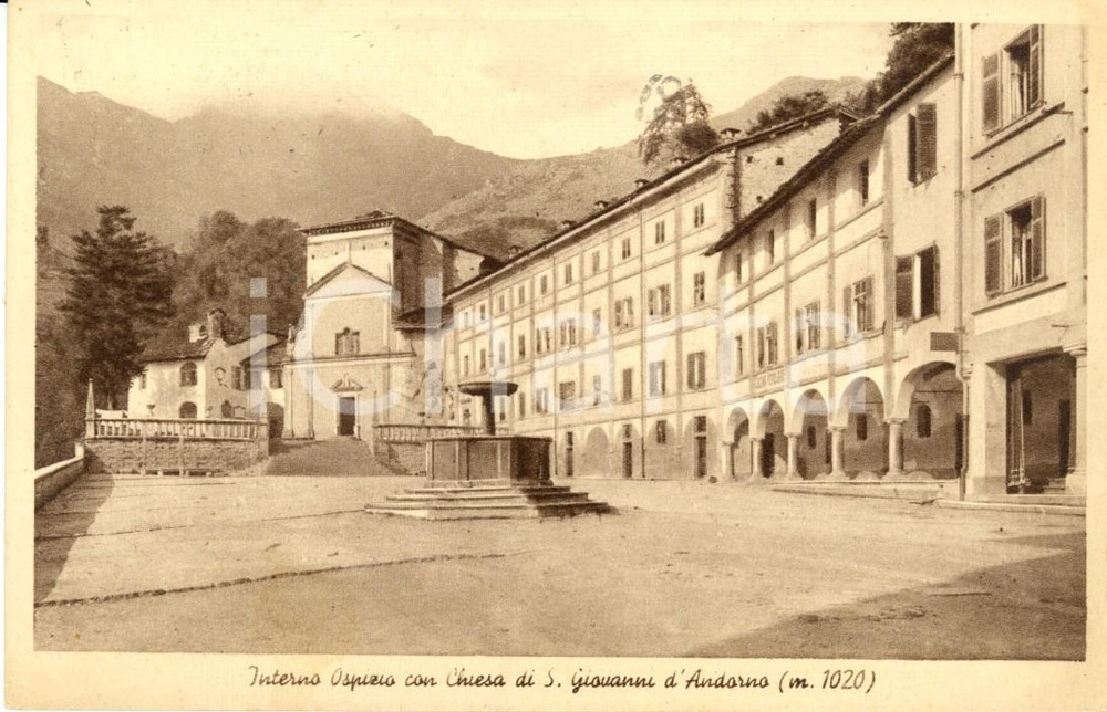 Cartolina originale da collezione 1953 ANDORNO MICCA BI Interno Ospizio e Chiesa SAN GIOVANNI Cartolina FP VG 1
