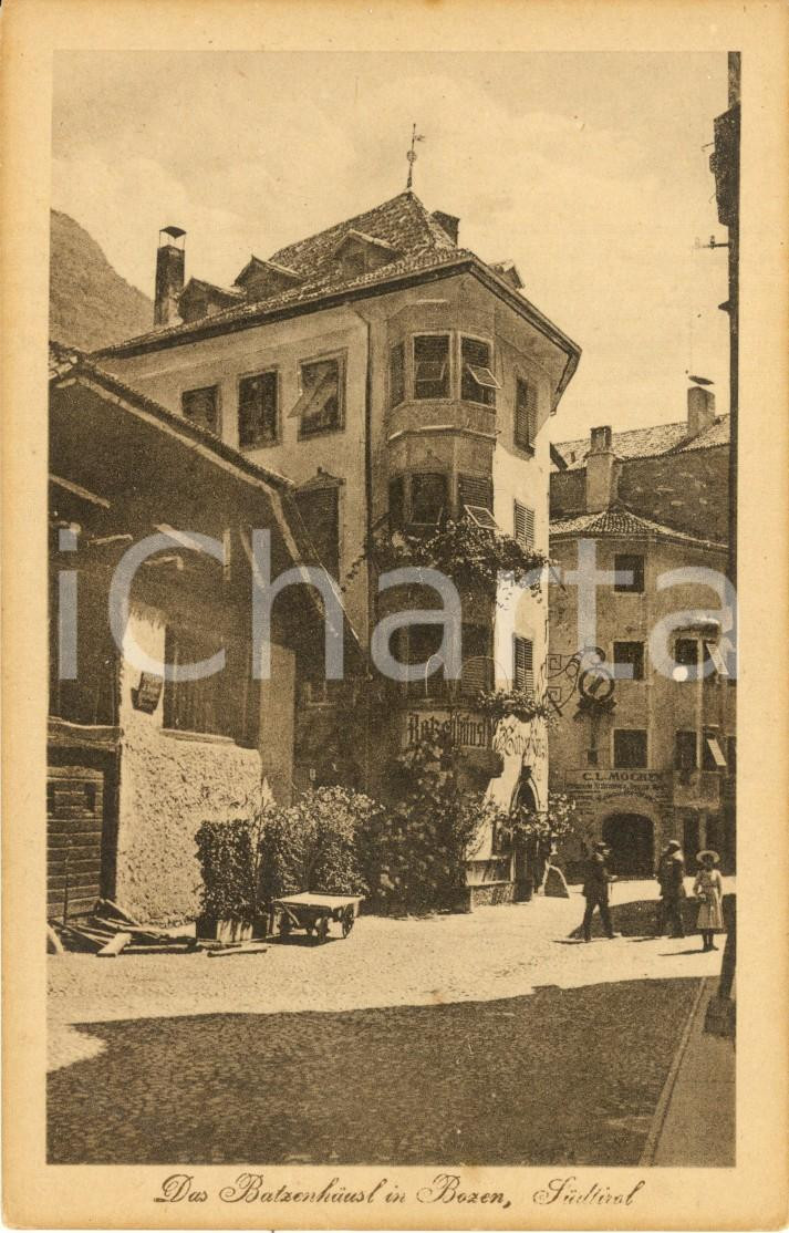 Cartolina originale da collezione 1940 ca BOLZANO Osteria CA  DE BEZZI  BATZENHAUSL Cartolina ANIMATA FP NV 1