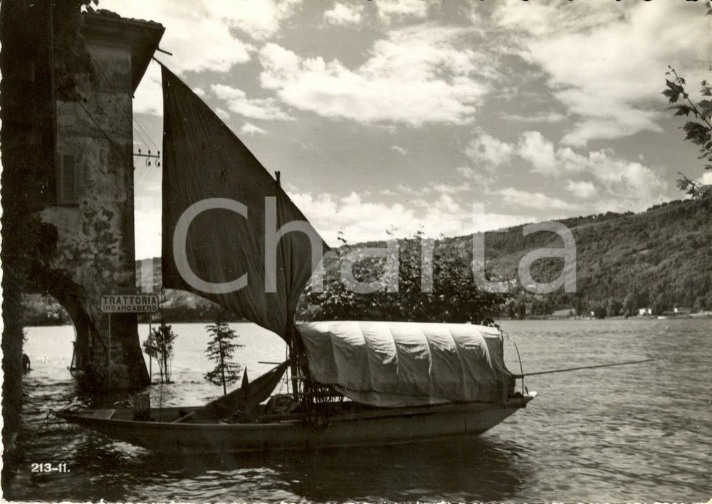 Cartolina originale da collezione 1942 INTRA VB ? Trattoria IMBARCADERO sul Lago MAGGIORE Cartolina FG VG 1