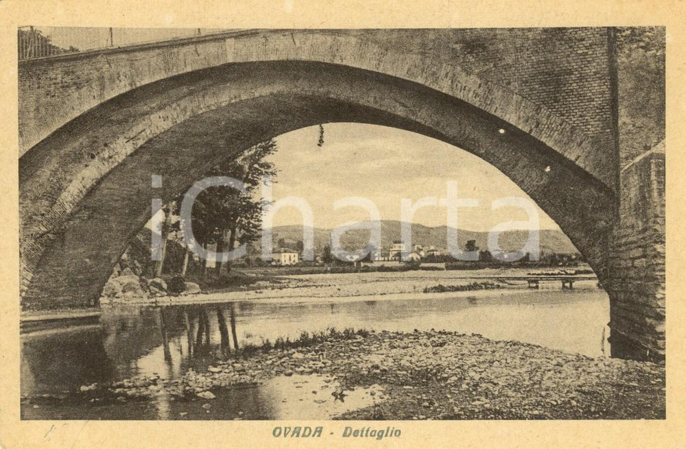 Cartolina originale da collezione 1943 OVADA AL Veduta con dettaglio ponte sul fiume STURA Cartolina FP NV 1