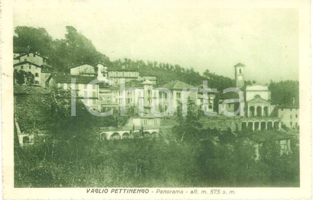 Cartolina originale da collezione 1941 PETTINENGO BI Panorama della frazione VAGLIO Cartolina postale FP VG 1