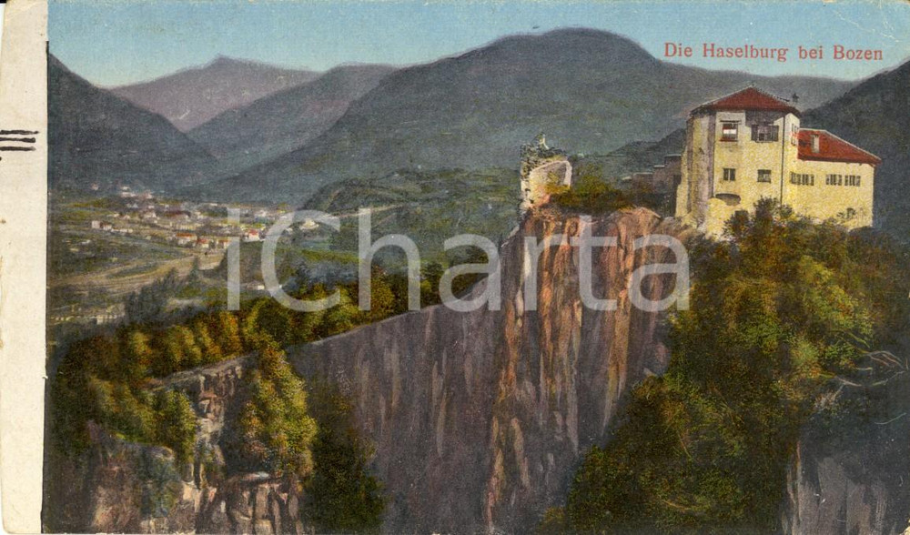 Cartolina originale da collezione 1926 BOLZANO Veduta Castel FLAVON HASELBURG *Cartolina postale FP VG 1
