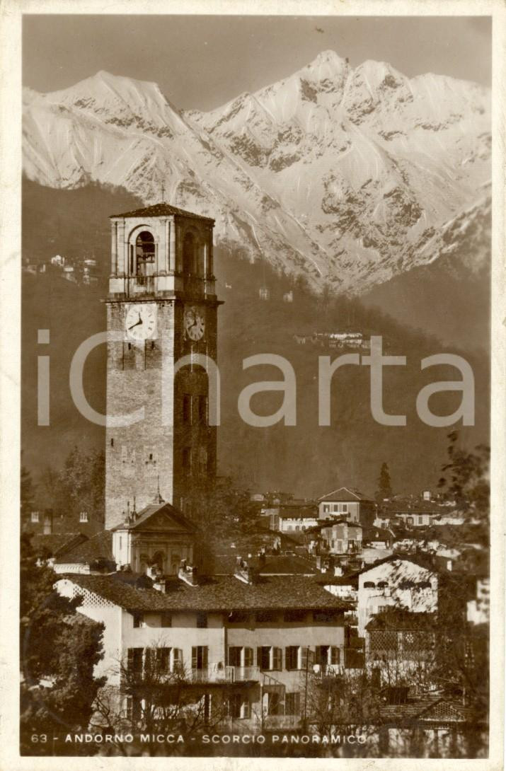 Cartolina originale da collezione 1930 ca ANDORNO MICCA BI Scorcio panoramico paese e montagne Cartolina FP VG 1