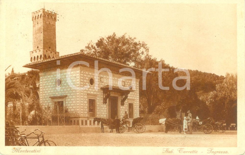 Cartolina originale da collezione 1918 MONTECATINI TERME (PT) Claessi allo Stabilimento TORRETTA  *Cartolina FP VG 1