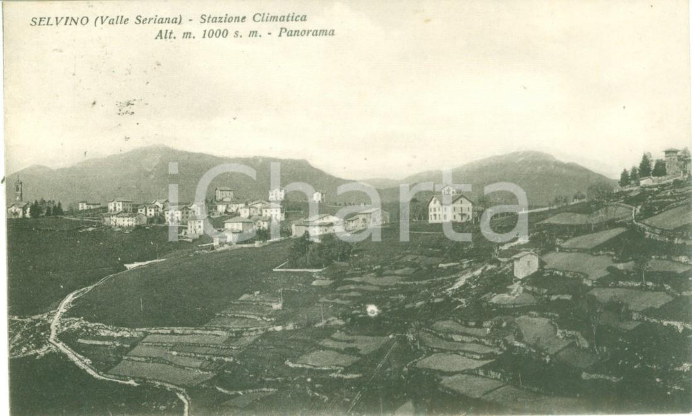 Cartolina originale da collezione 1922 SELVINO (BG) Stazione climatica in Val SERIANA *Cartolina FP VG 1