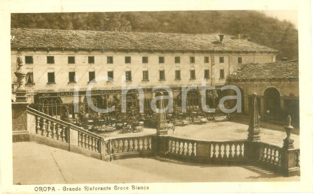 Cartolina originale da collezione 1930 ca OROPA (BI) Grande Ristorante CROCE BIANCA Giovanni BOGETTI *Cartolina FP 1