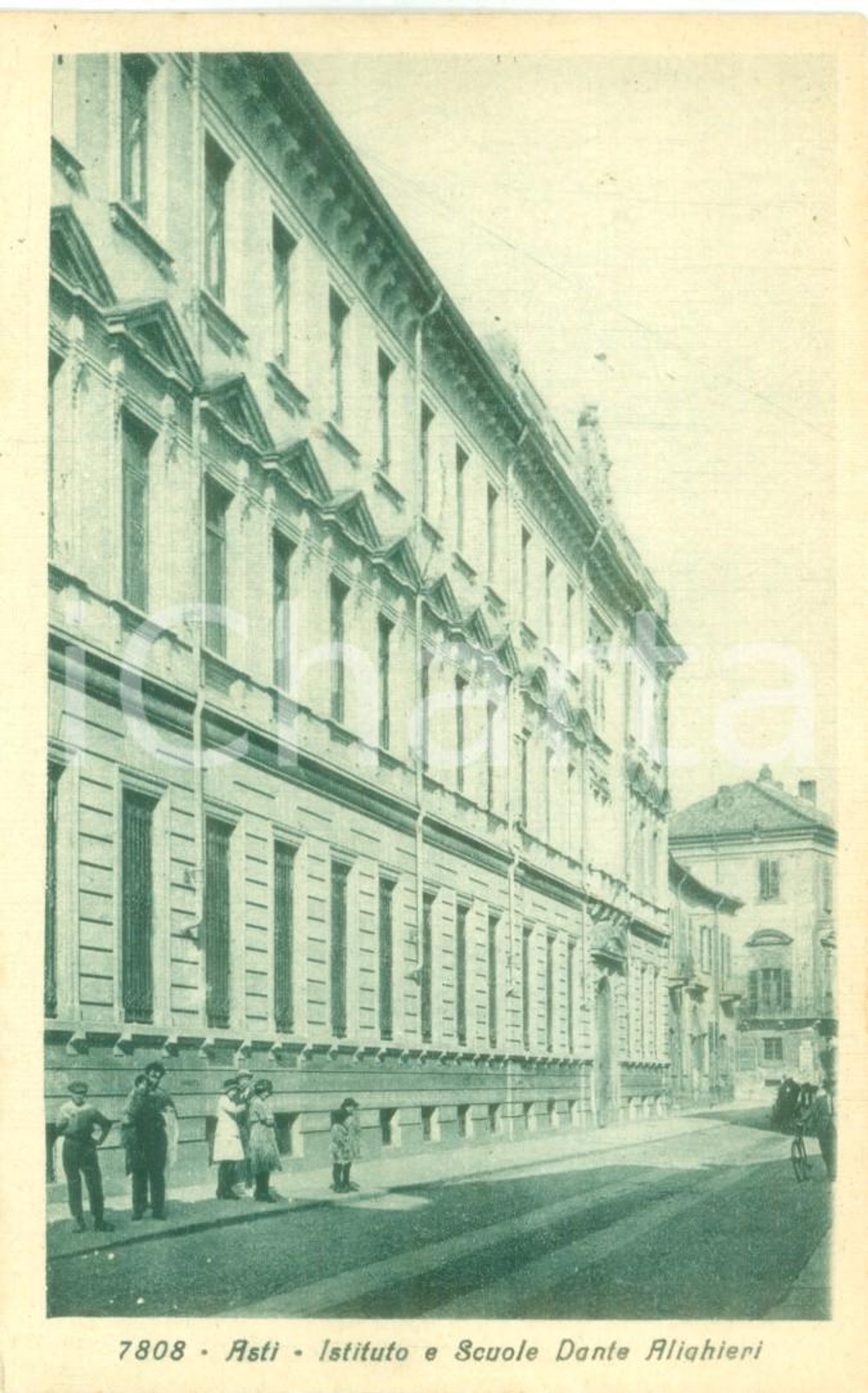 Cartolina originale da collezione 1930 ca ASTI Bambini all'Istituto e scuole DANTE ALIGHIERI *Cartolina FP NV 1