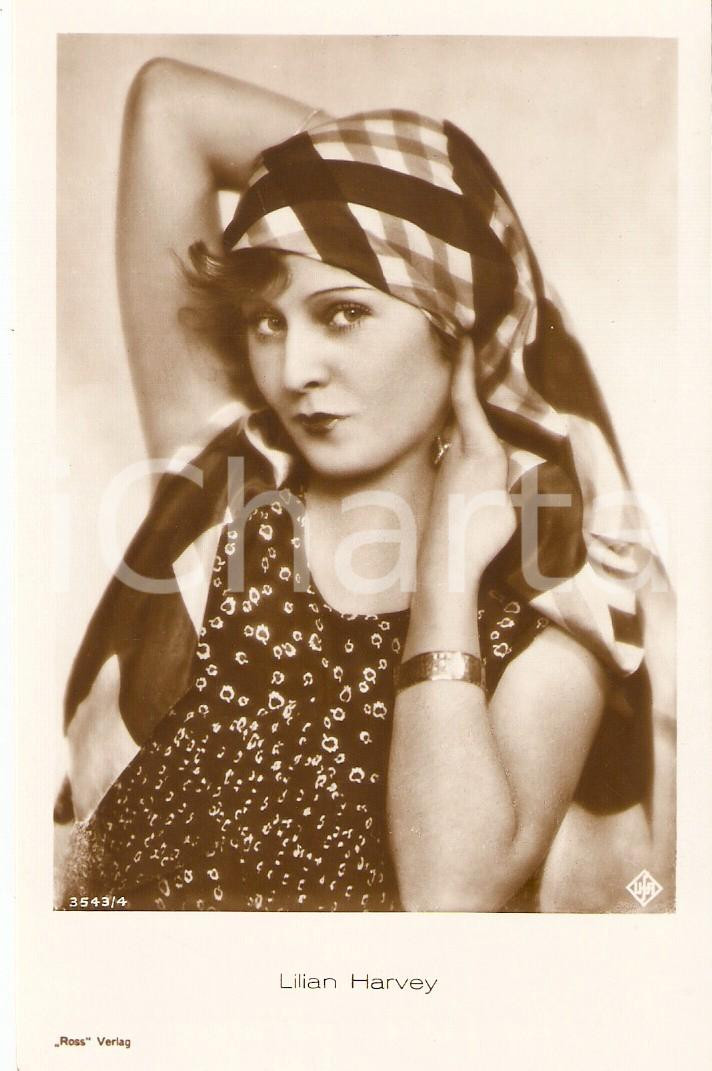 Cartolina originale da collezione 1930 ca Ritratto di Lilian HARVEY attrice FP NV 1