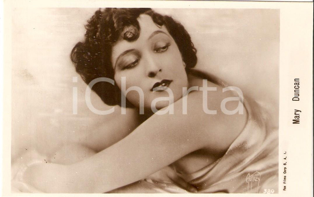 Cartolina originale da collezione 1930 ca CINEMA Actress Mary DUNCAN Portrait on the bed *Cartolina FP NV 1