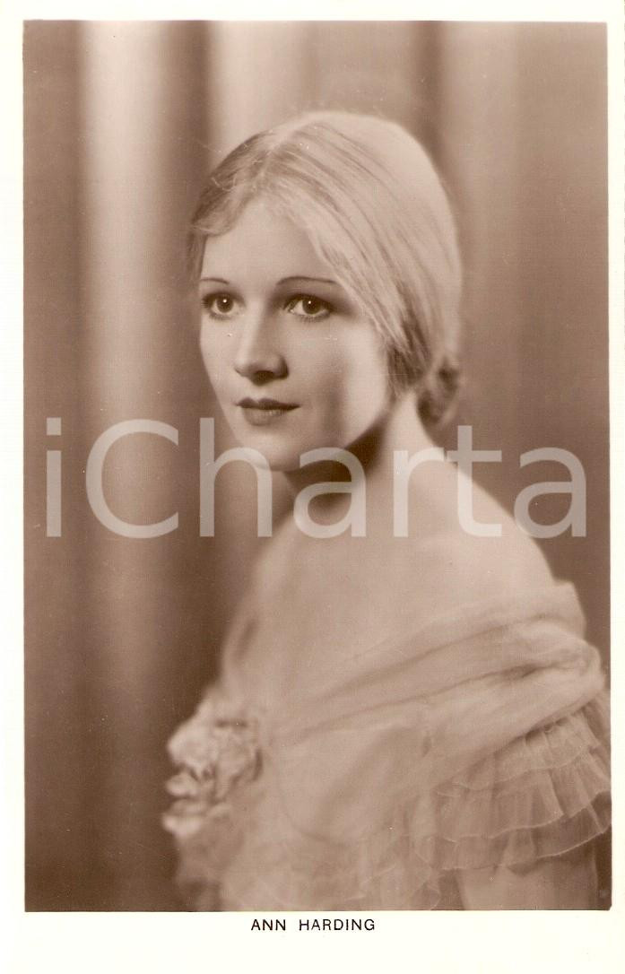 Cartolina originale da collezione 1930 ca CINEMA Attrice Ann HARDING Ritratto *Cartolina FP NV 1