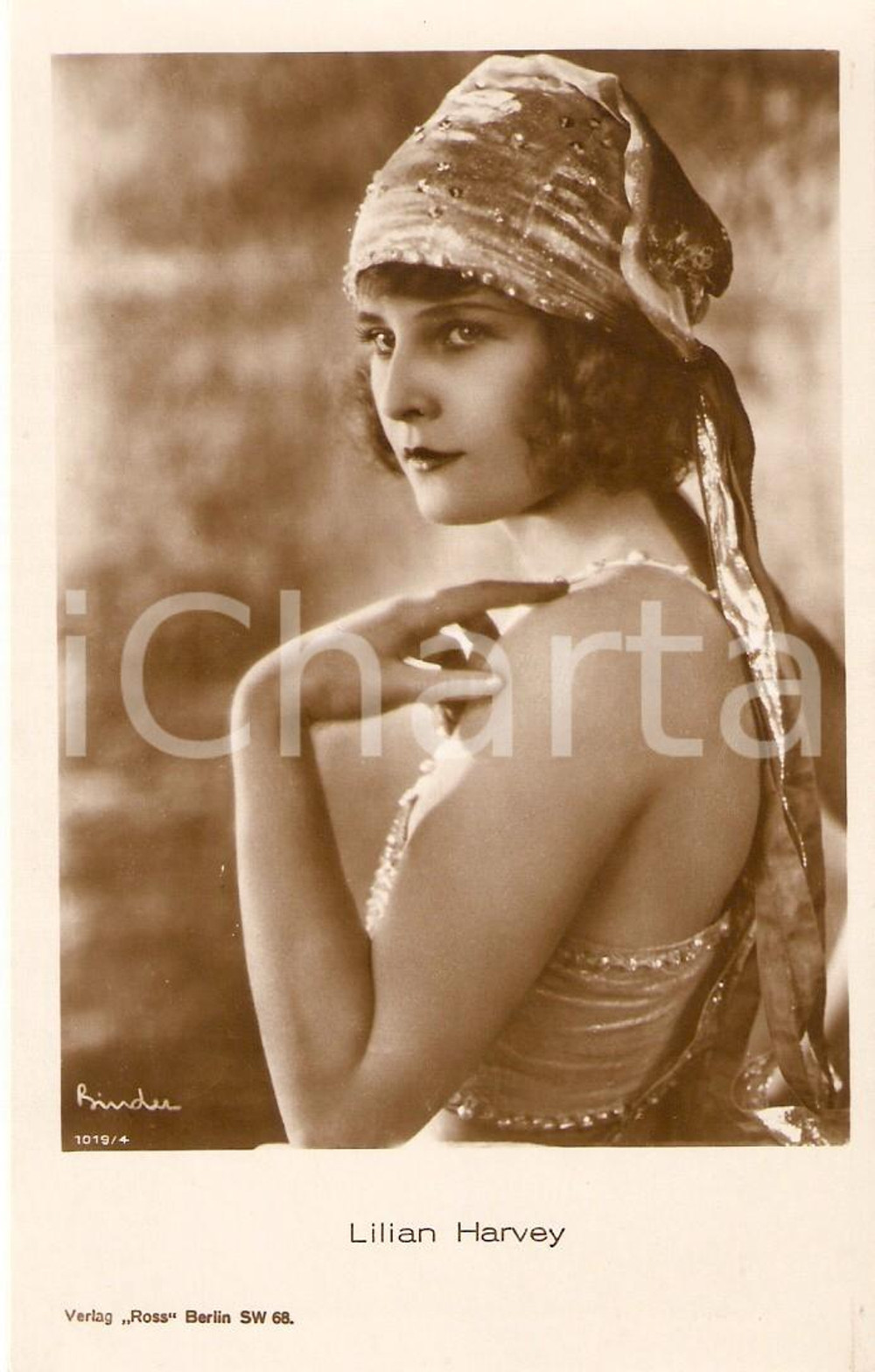 Cartolina originale da collezione 1930 ca CINEMA Actress Lillian HARVEY Portrait *Cartolina FP NV 1
