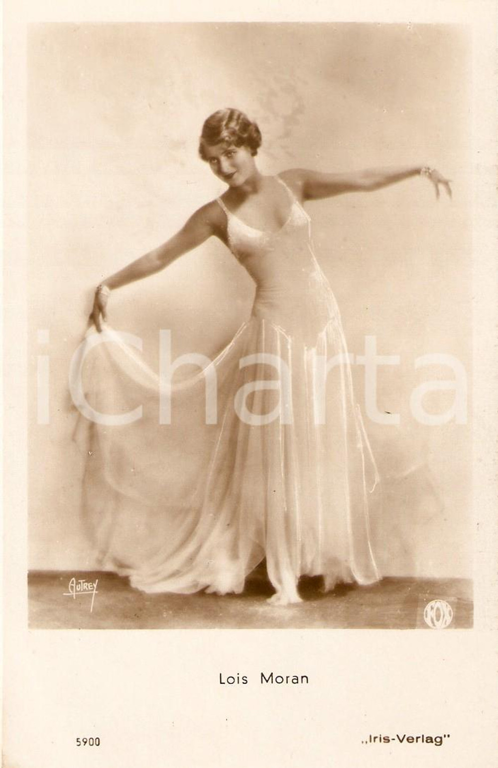 Cartolina originale da collezione 1930 ca CINEMA Actress Lois MORAN dance *Cartolina FP NV 1