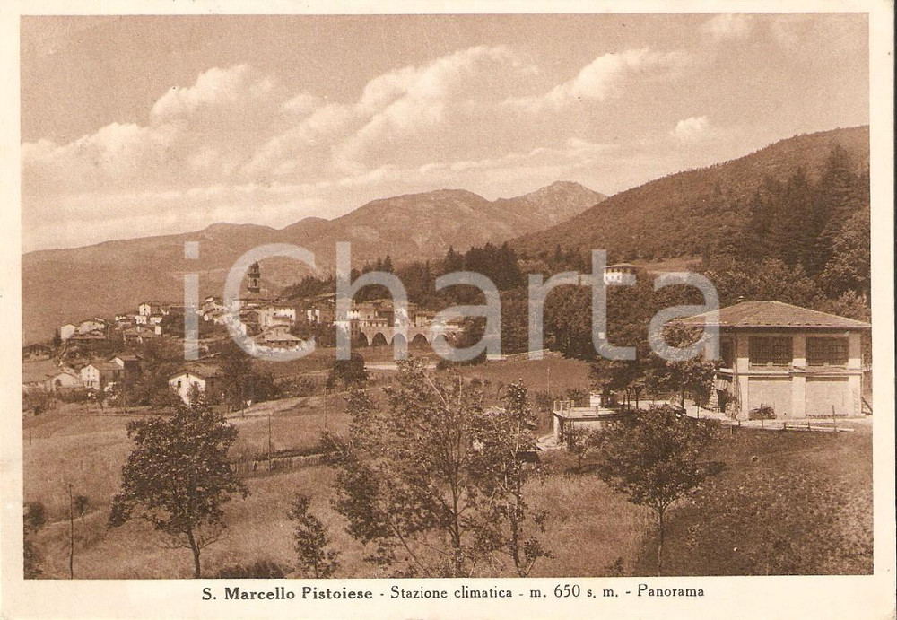 Cartolina originale da collezione 1949 SAN MARCELLO PISTOIESE (PT) Panorama del paese *Cartolina FG VG 1