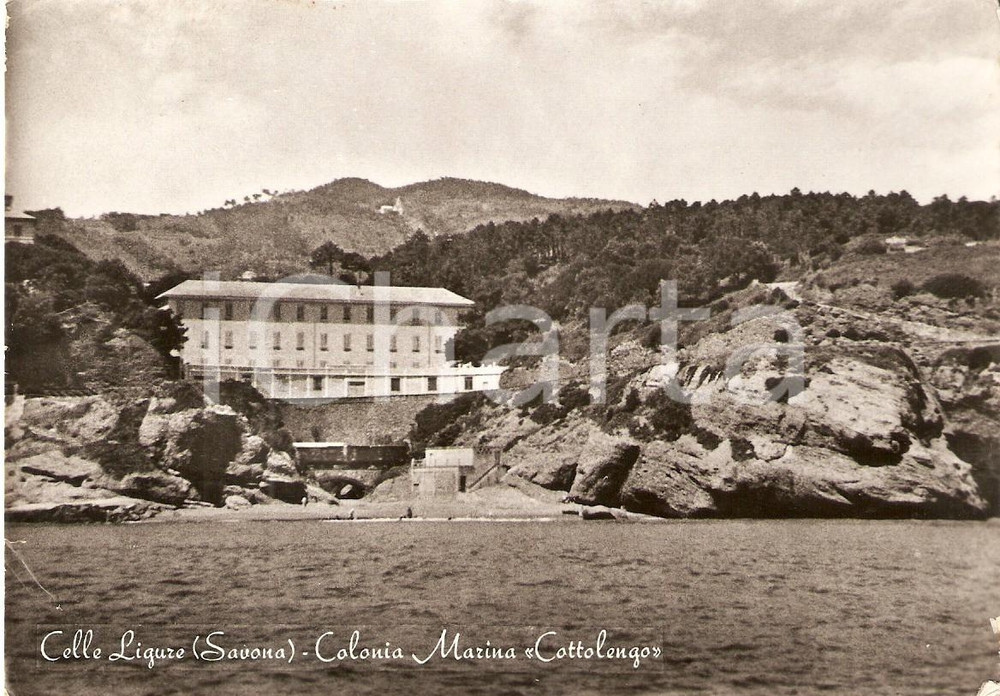 Cartolina originale da collezione 1955 ca CELLE LIGURE (SV) Colonia Marina COTTOLENGO *Cartolina FG VG 1