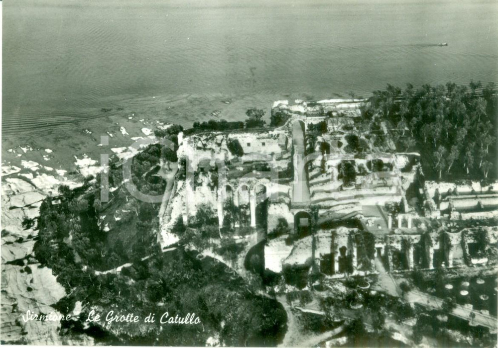 Cartolina originale da collezione 1962 SIRMIONE BS Veduta delle Grotte di CATULLO Cartolina FG VG 1