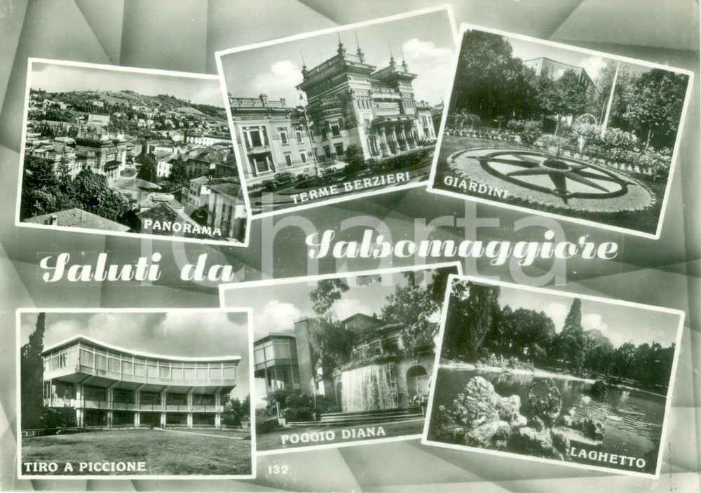 Cartolina originale da collezione 1970 SALSOMAGGIORE TERME (PR) Vedutine Terme BERZIERI *Cartolina FG VG 1