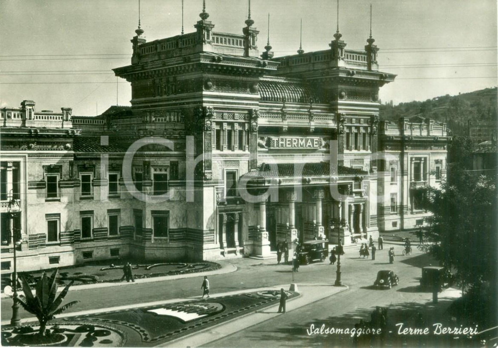 Cartolina originale da collezione 1951 SALSOMAGGIORE TERME PR Le Terme BERZIERI Cartolina FG VG 1