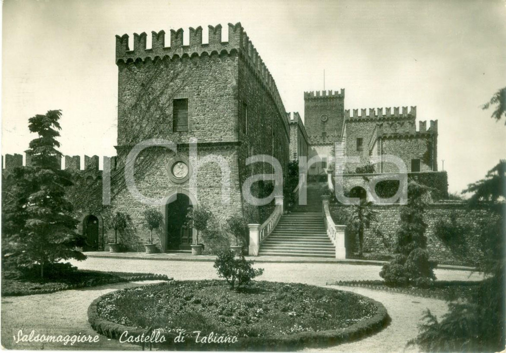 Cartolina originale da collezione 1951 SALSOMAGGIORE TERME PR Il castello di TABIANO Cartolina FG VG 1
