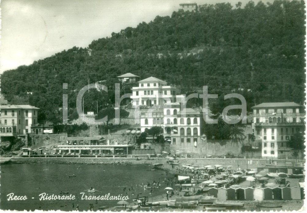 Cartolina originale da collezione 1960 ca RECCO (GE) Ristorante Transatlantico *Cartolina FG VG 1