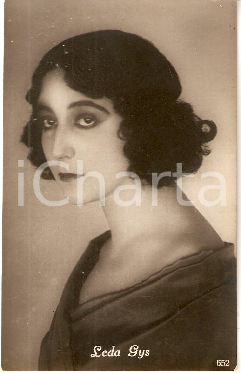 Cartolina originale da collezione 1925 ca CINEMA Ritratto Leda GYS Attrice *Cartolina FP NV 1 1