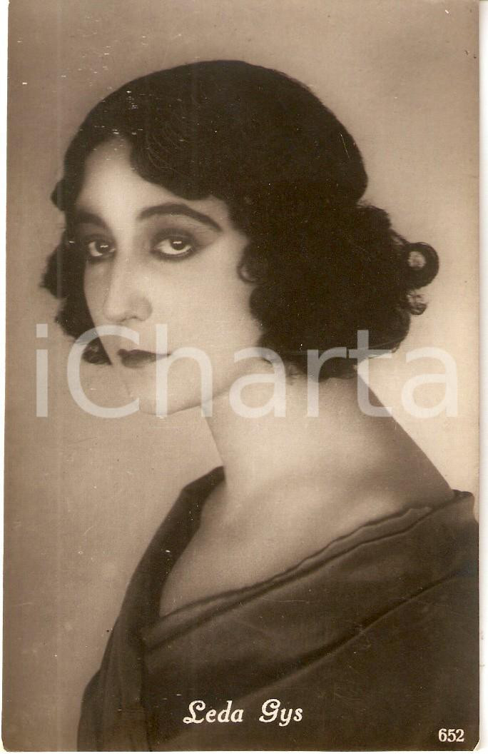 Cartolina originale da collezione 1925 ca CINEMA Ritratto Leda GYS Attrice Cartolina FP NV 1 1