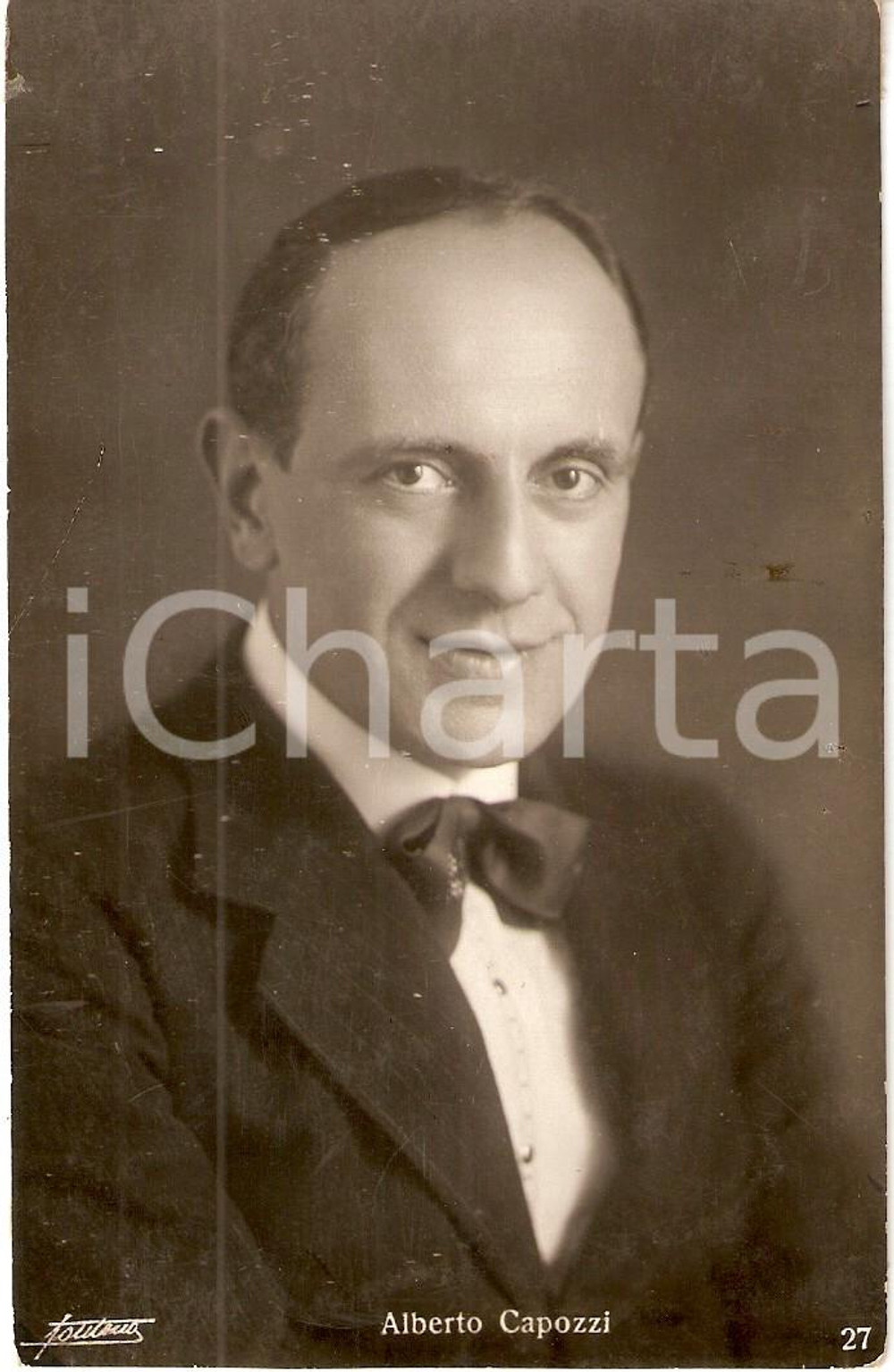 Cartolina originale da collezione 1925 ca CINEMA Ritratto Alberto CAPOZZI Attore *Cartolina 1