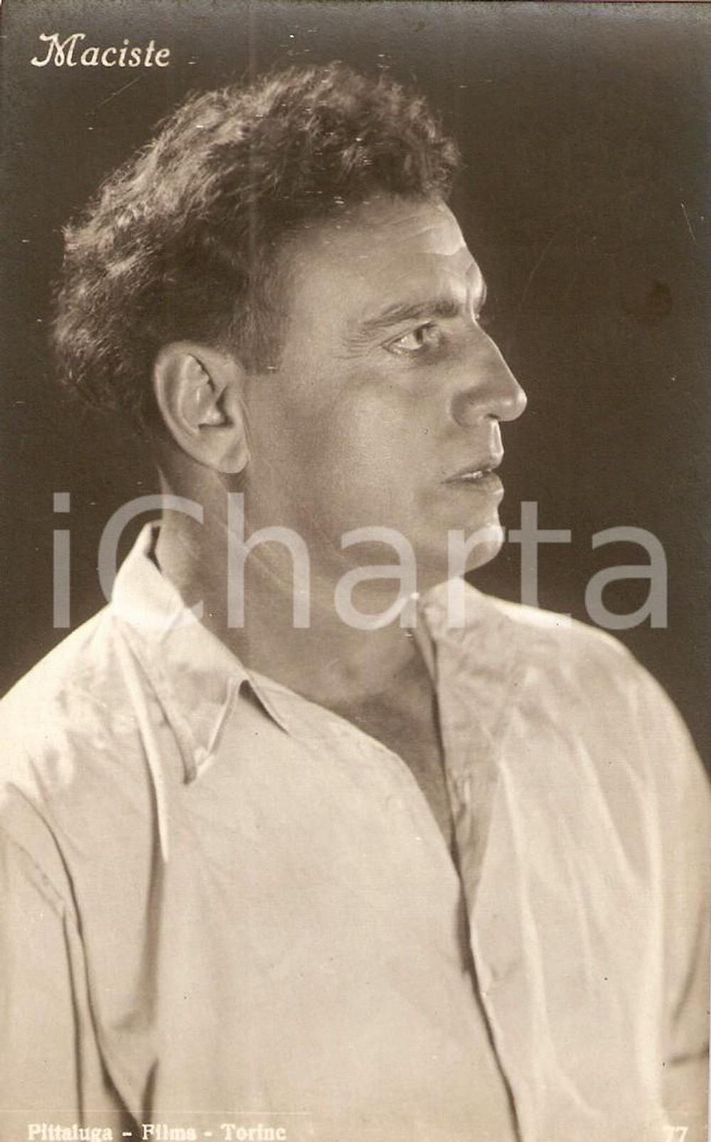 Cartolina originale da collezione 1925 ca CINEMA Bartolomeo PAGANO interpreta MACISTE *Cartolina PITTALUGA FILMS 1