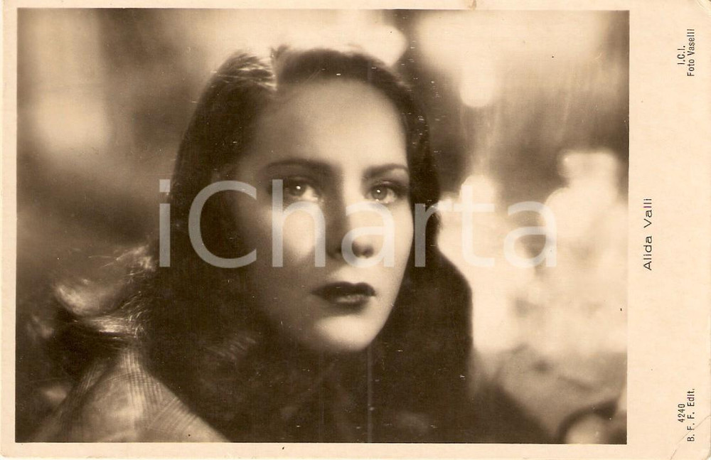 Cartolina originale da collezione 1935 circa CINEMA Alida VALLI Ritratto Attrice Cartolina FG NV 1