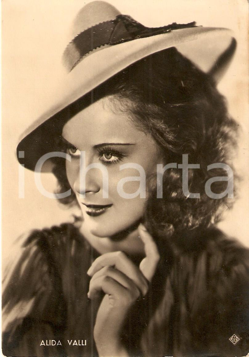 Cartolina originale da collezione 1940 ca CINEMA Ritratto Alida VALLI Attrice Fotografia seriale 1