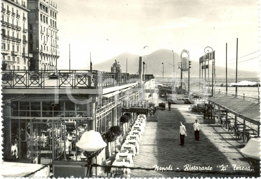 Cartolina originale da collezione 1955 ca NAPOLI Il Ristorante ZI' TERESA *Cartolina ANIMATA FG NV 1