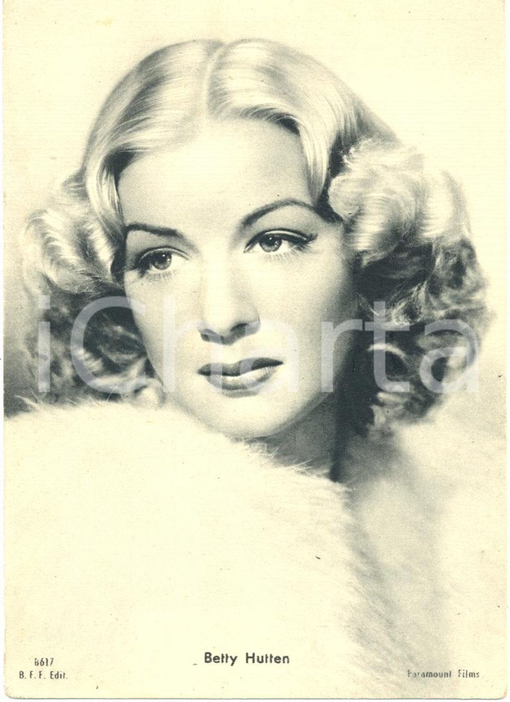 Cartolina originale da collezione 1955 ca CINEMA Attrice Betty HUTTON Ritratto fotografico *Cartolina PARAMOUNT 1