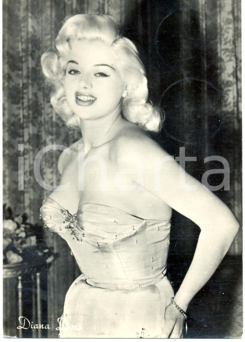 Cartolina originale da collezione 1958 CINEMA Attrice Diana DORS Ritratto fotografico Cartolina FG VG 1