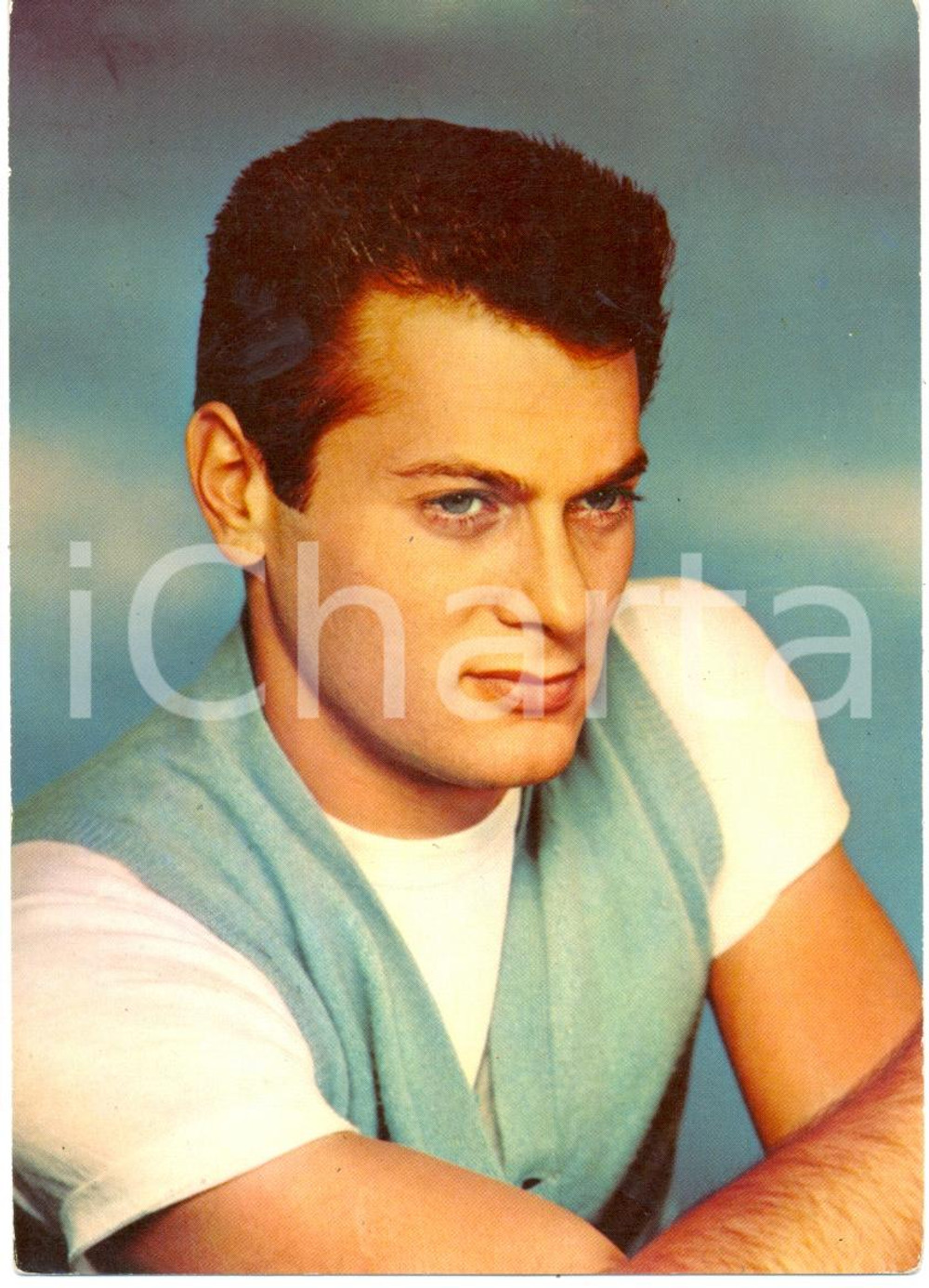 Cartolina originale da collezione 1950 ca CINEMA Tony CURTIS Attore Ritratto *Cartolina FG NV VINTAGE 1